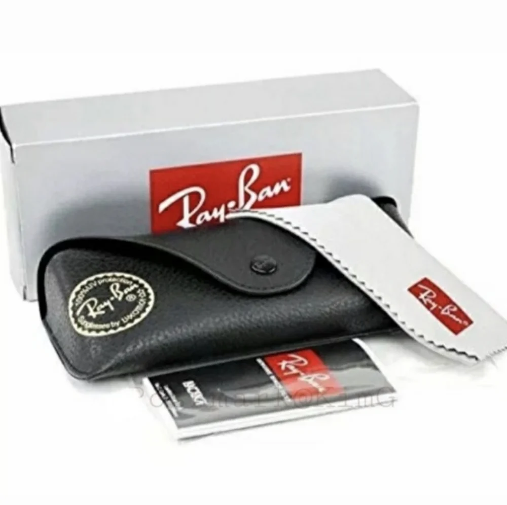 Ray-Ban Gold and Brown Aviator Sunglasses - Picture 7 of 7